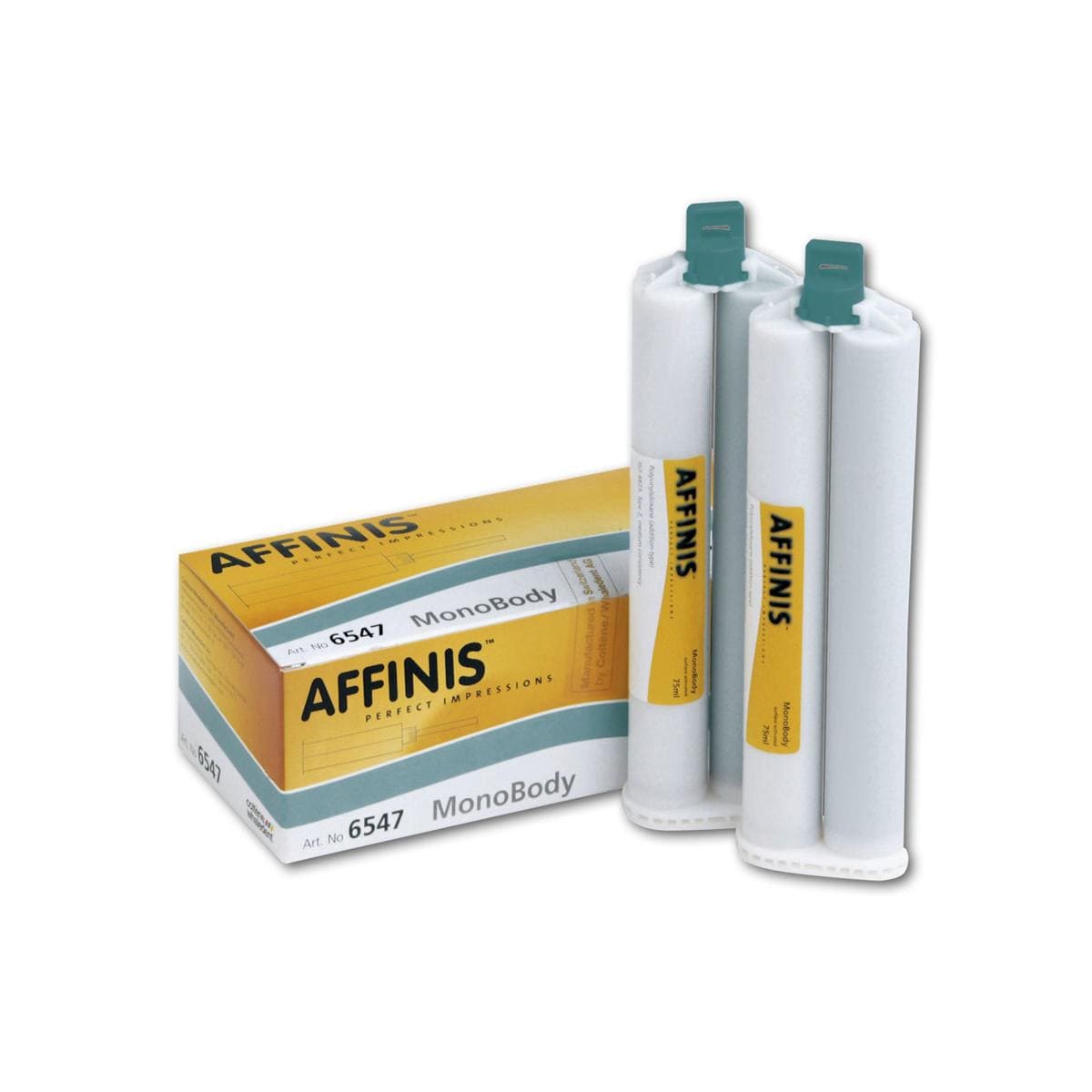 Affinis System - Mono Body, 2x 75 ml en 8 mengtips turquoise