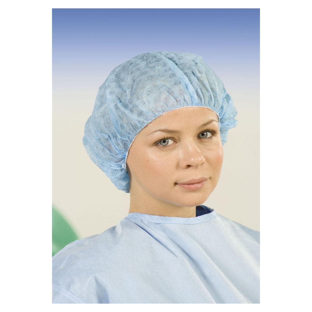 OK - Chirurgische operatiemuts - Model rond met elastiek, lichtblauw 10.M0007 - 100 stuks