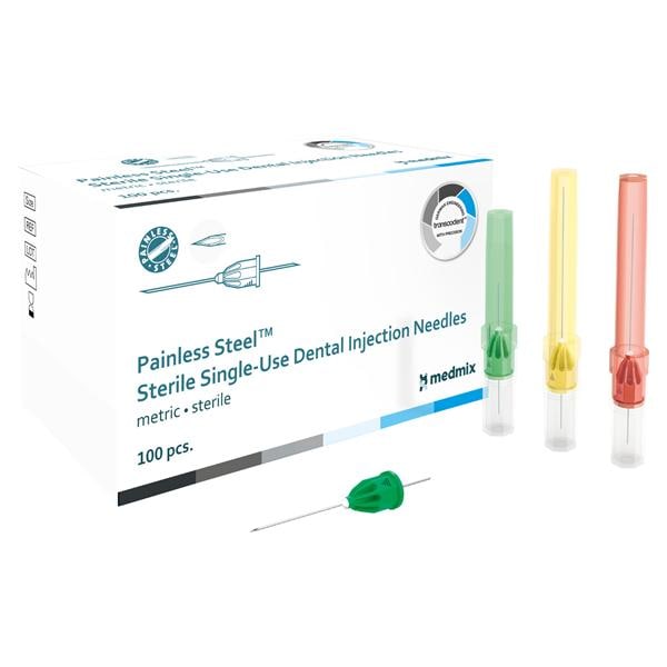 Painless Steel Injectienaalden - 30G, 0,3 x 23 mm, groen - 100 stuks