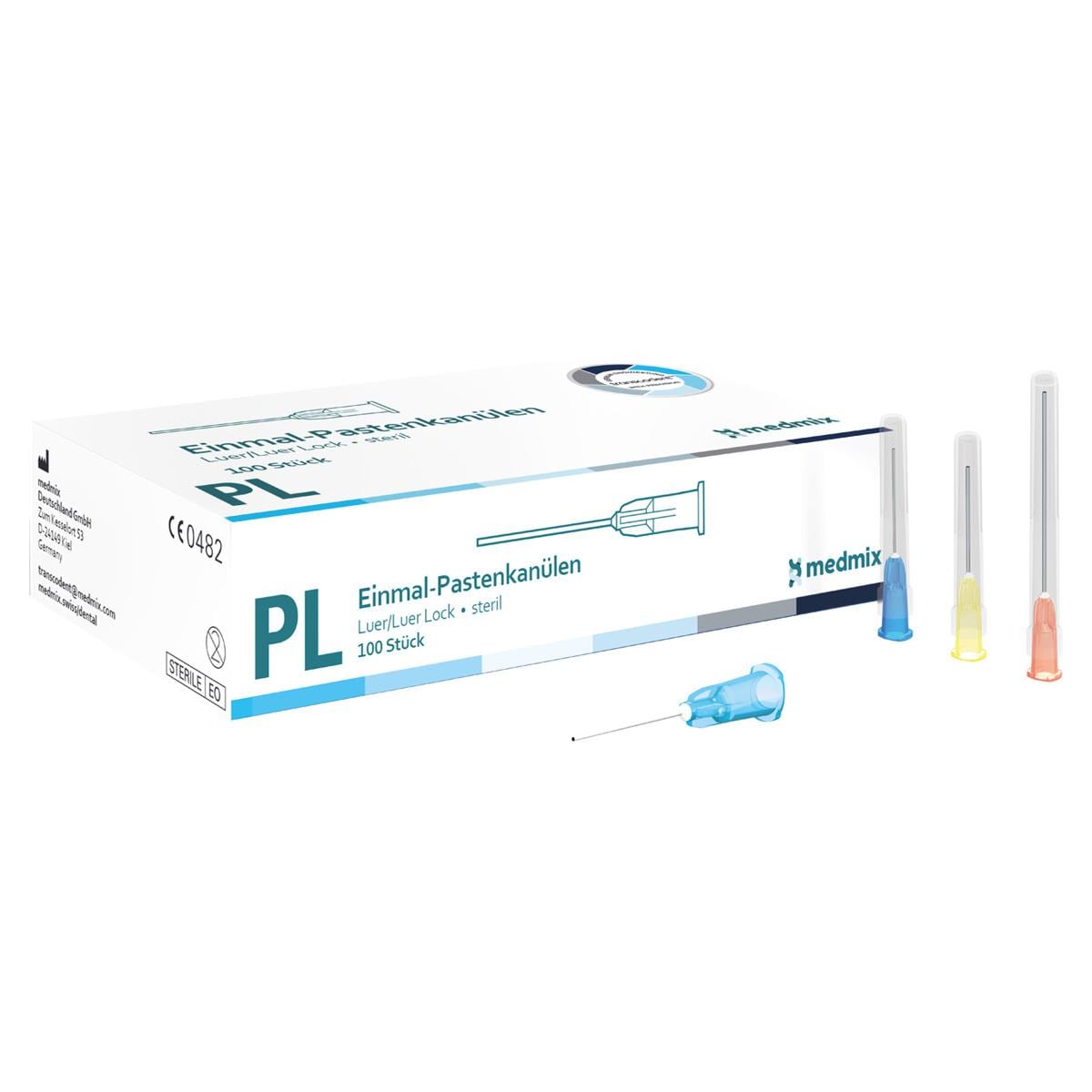 Transcodent Paste Needles PL - Blauw - 23G, 0,6 x 23 mm, 100 stuks