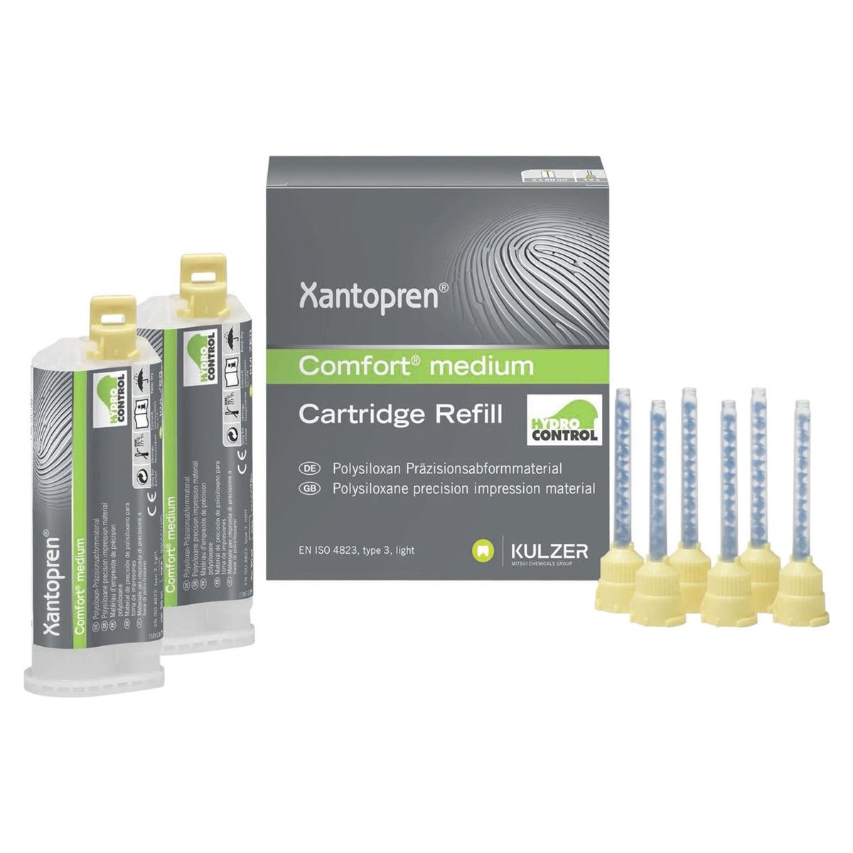 Xantopren Comfort - Medium, 2x 50 ml en 12 mengtips