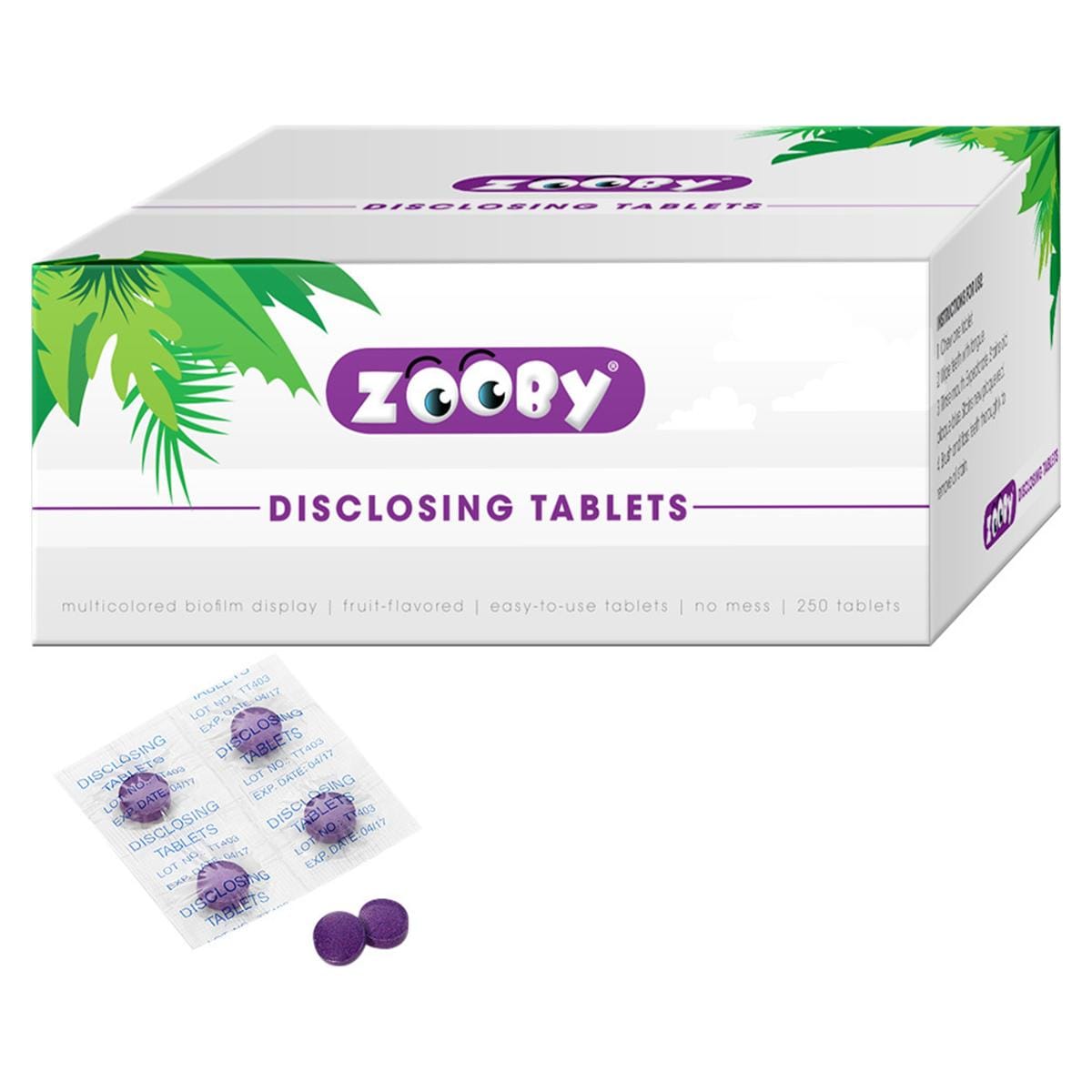 Zooby Disclosing Tablets - Bote 250 pcs