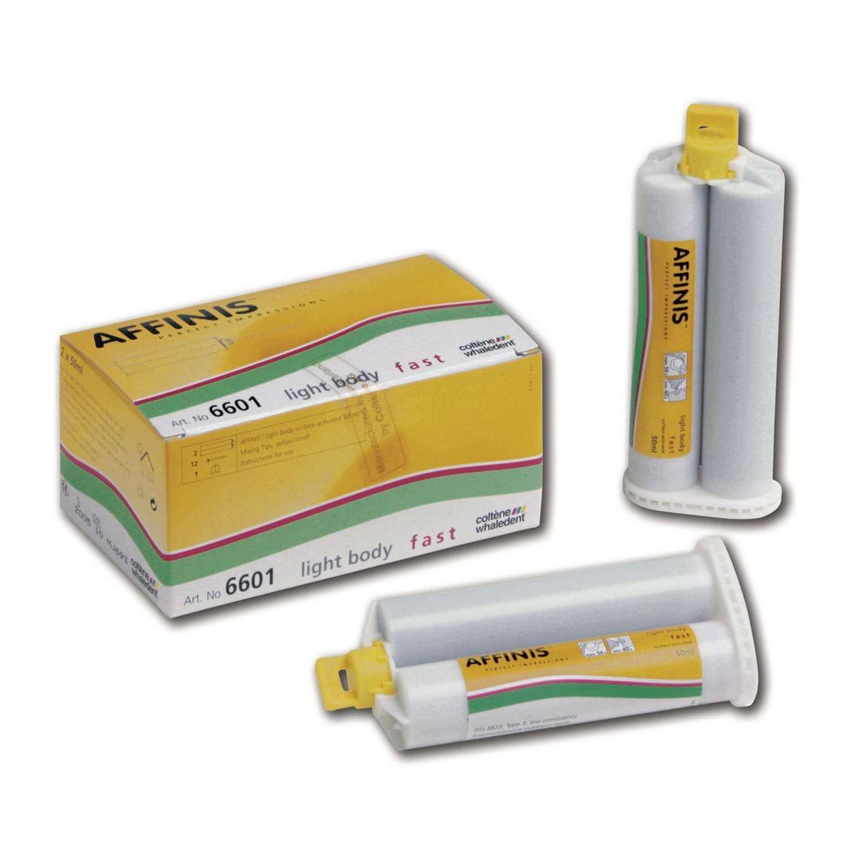 Affinis System - Light Fast Body, 2x 50 ml en 12 mengtips geel