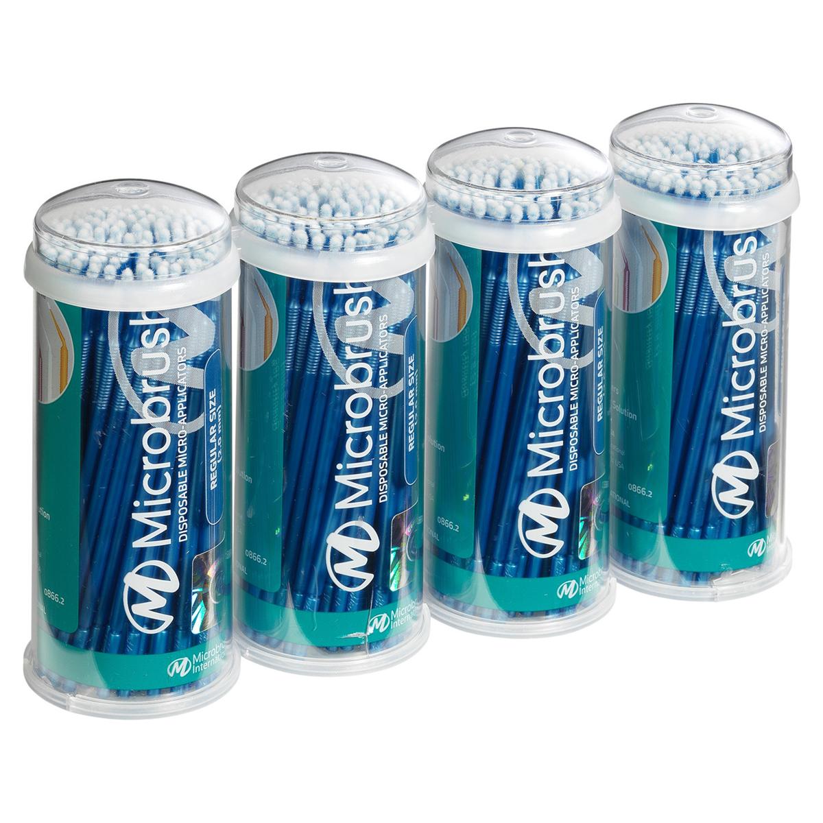 Microbrush in Tube verpakking - Regular (2,0 mm) blauw, 4x 100 stuks