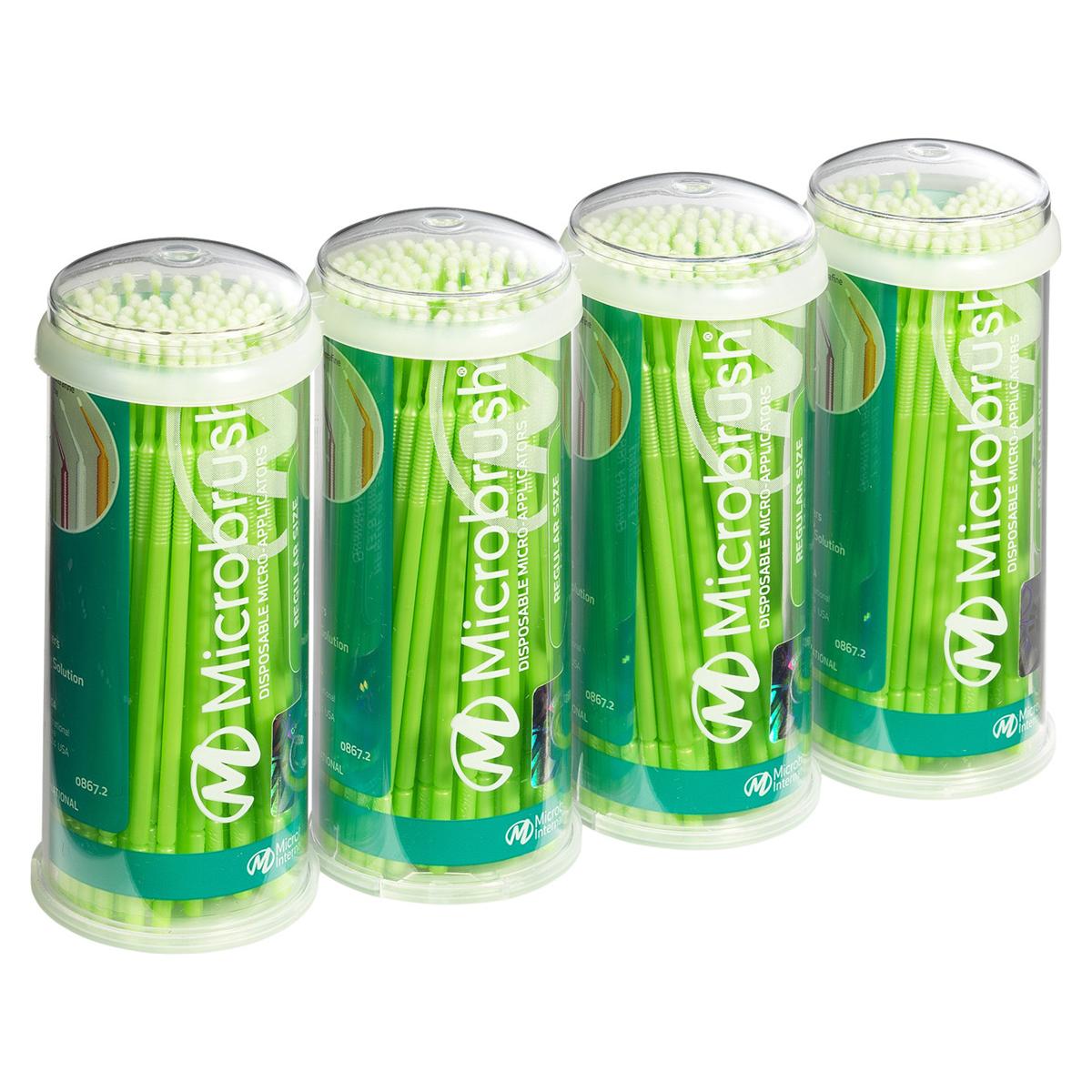 Microbrush in Tube verpakking - Regular (2,0 mm) groen, 4x 100 stuks
