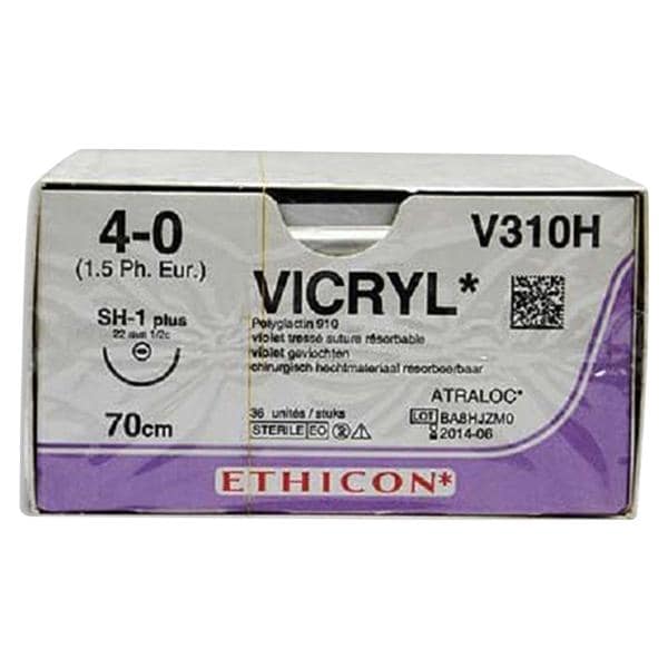 Vicryl - USP 4/0 SH-1 violet 70 cm V310H, per 36 stuks