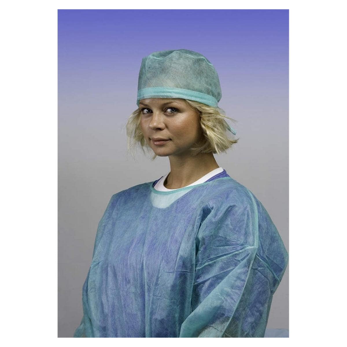 Charlottes chirurgicales - Cap avec noeud rglable, vert 30.M0004 - 100 pcs