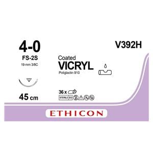 Vicryl - USP 4/0 FS-2 violet 45cm V392H, per 36 stuks