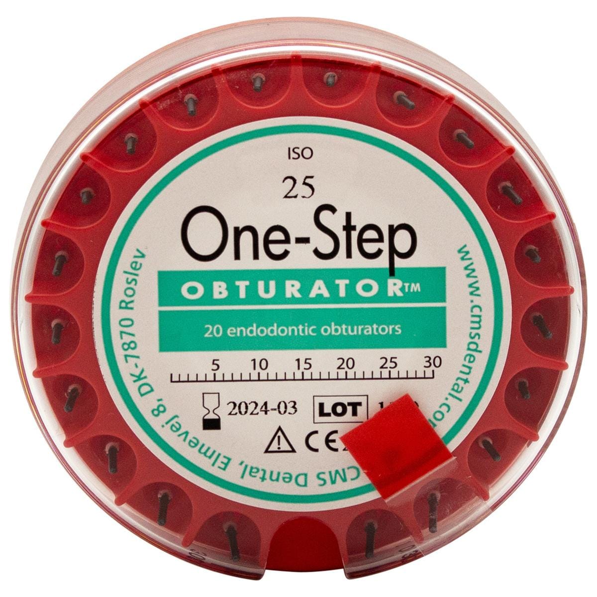 Obturateur One-Step - ISO 025, rouge