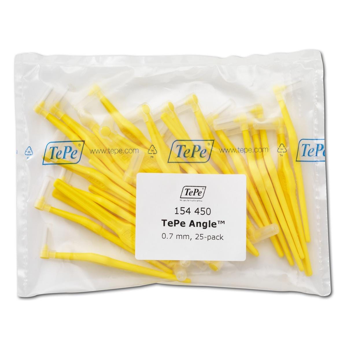 Brosse interdentaire Angle - recharge - Jaune,  0,7 mm, 25 pcs