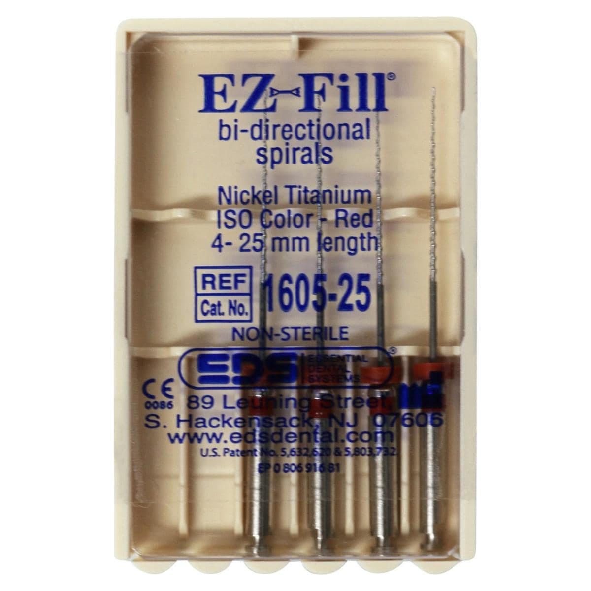 EZ-Fill NiTi spiraalvullers - ISO #25, 4 x 25 mm