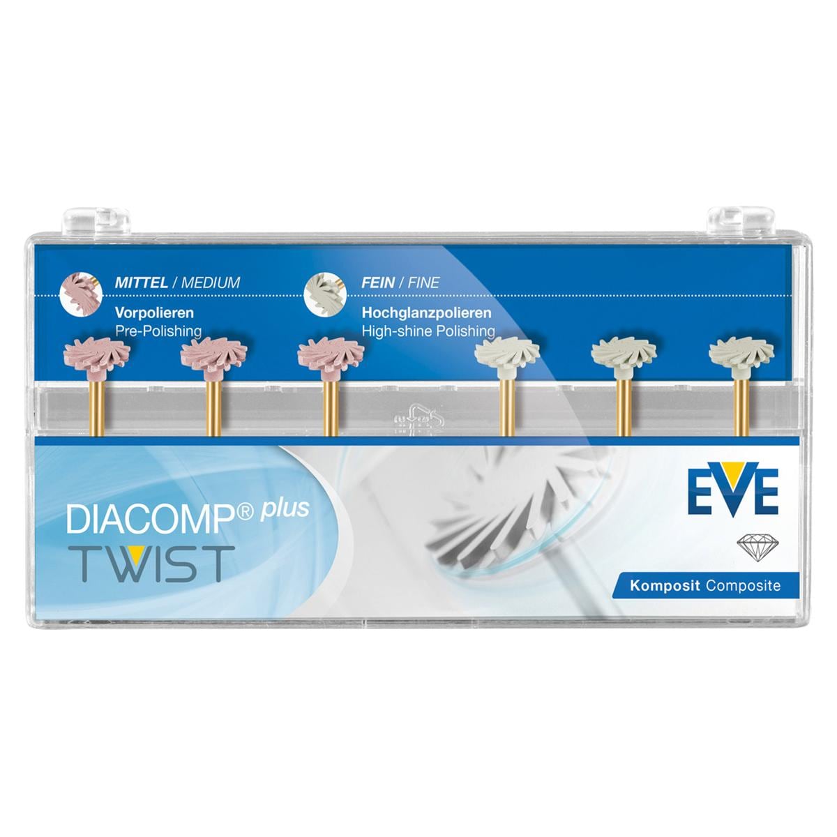 DIACOMP Plus Twist - Set - RA 343,  10 mm, 6 stuks