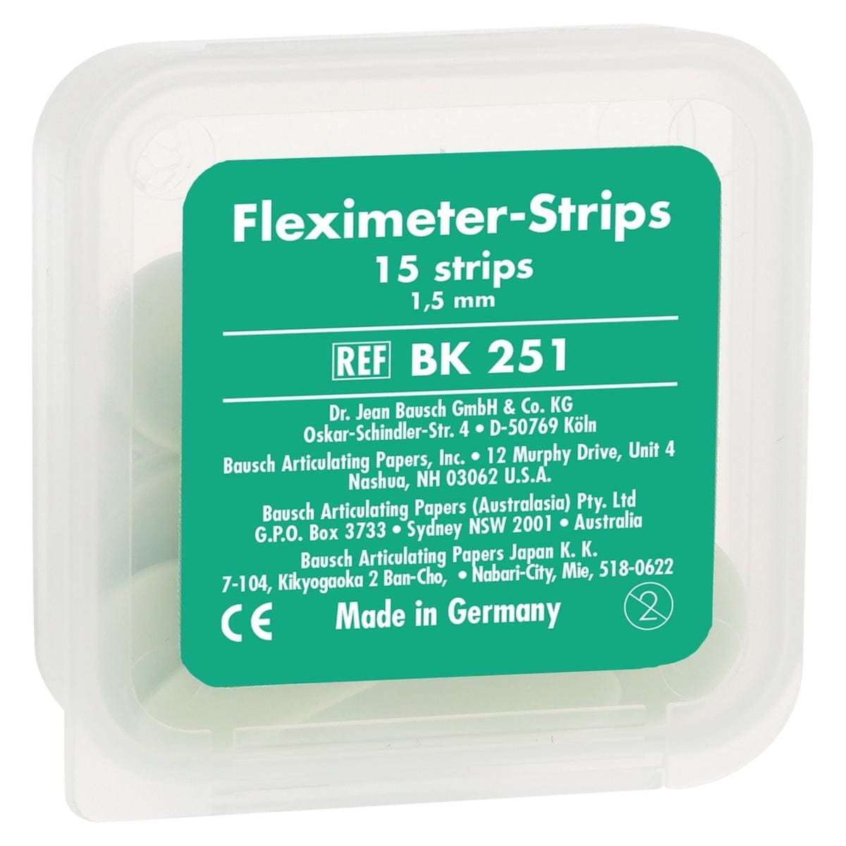 Fleximeter Strips - BK 251, 1,5 mm, vert