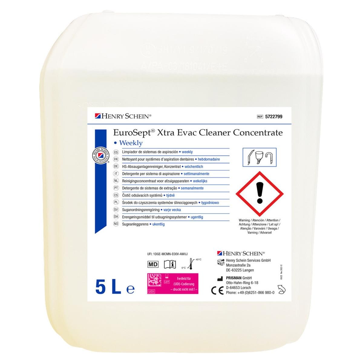 EuroSept Xtra Evac Cleaner Concentrate Weekly - Can, 5 liter