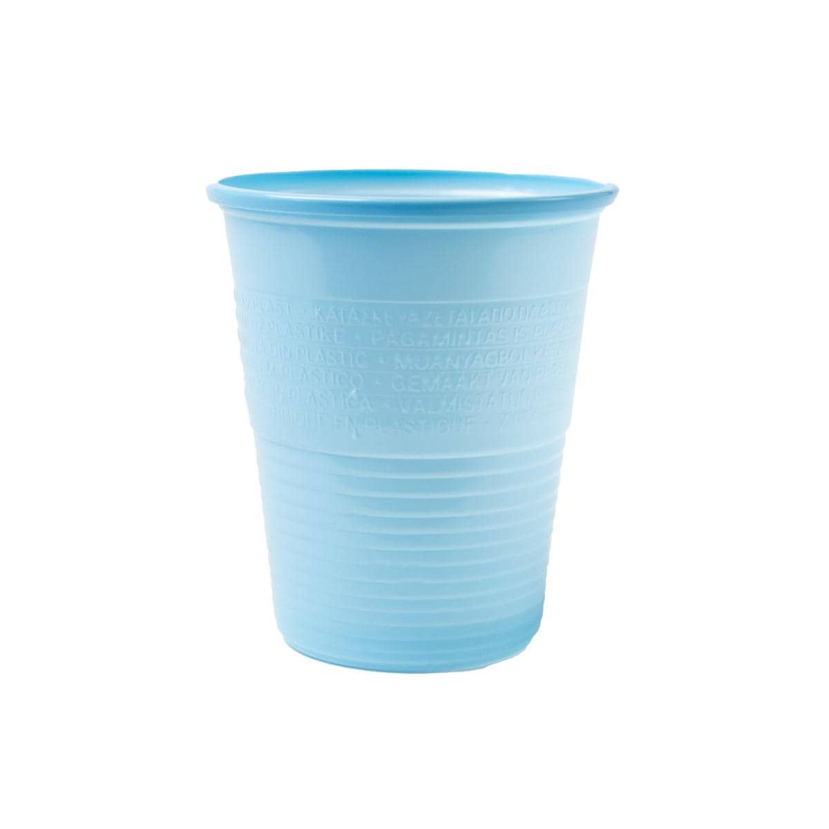 Drinkbekers plastic 200ml - Blauw, 3000 stuks