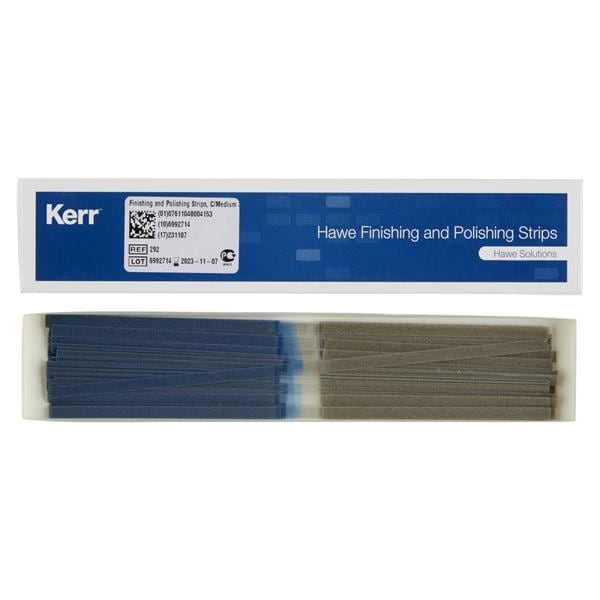 Hawe Finishing and Polishing Strips - largeur 3,9 mm, moyen/gros, bleu/blanc