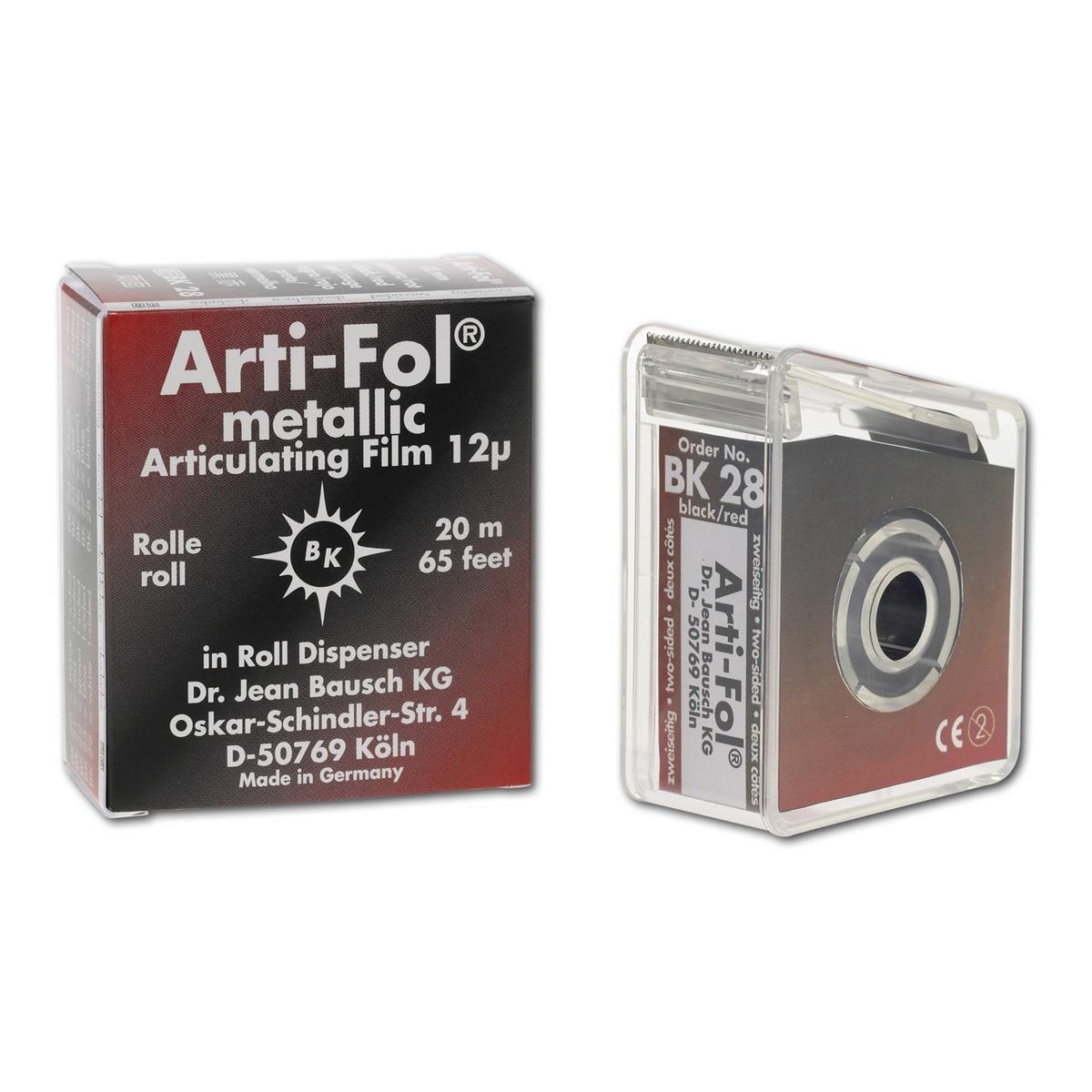 Arti-Fol mtal double-face, 12 micron - BK 28 noir/rouge, rouleau, 22 mm large x 20 m, double face en distributeur