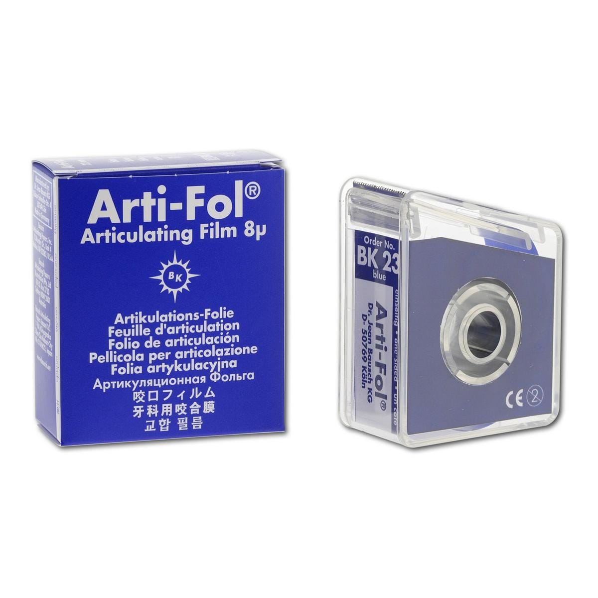 Arti-Fol simple-face, 8 micron - rouleau, 22 mm large x 20 m, simple face en distributeur, BK 23 bleu