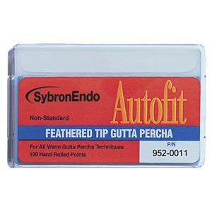 Autofit Gutta Percha - Feathered Tip - 100 pcs, medium-fine