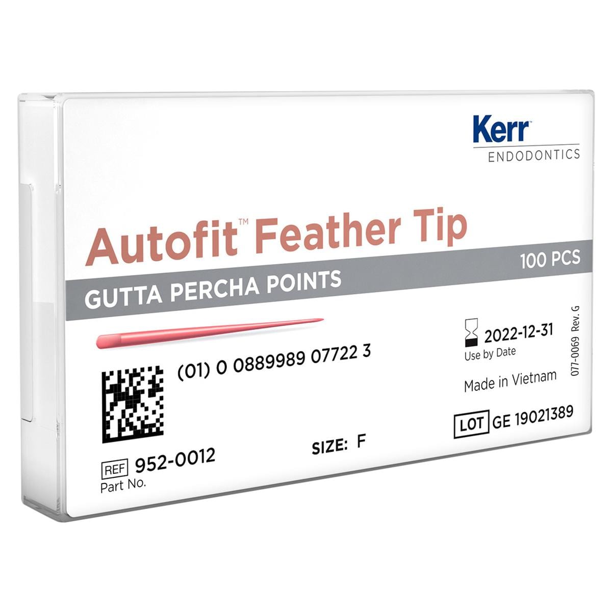 Autofit Gutta Percha - Feathered Tip - fine-medium, 100 stuks
