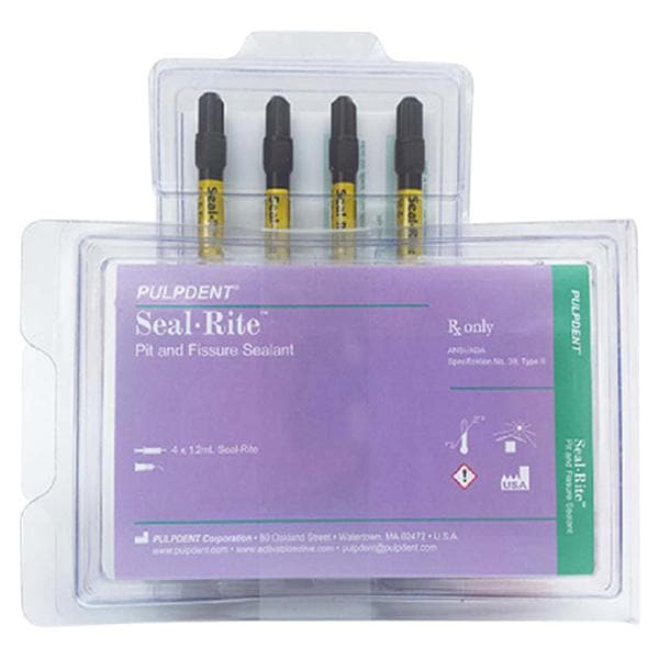Seal-Rite Pit&Fissuur sealant - Kit: 4 x 1.2 mL spuitjes + 8 applicator tips