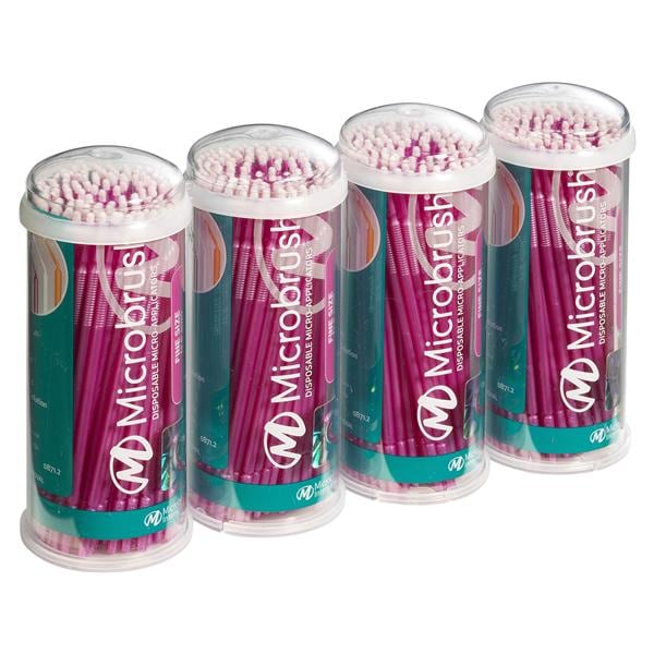 Microbrush in Tube verpakking - Fijn (1,5 mm) roze, 4x 100 stuks