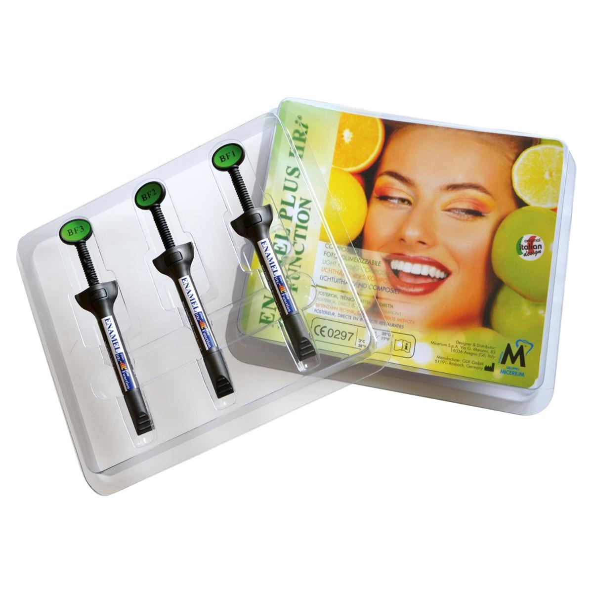 Enamel Plus HRi Bio Function glazuurmassa - Kit - CR3FB, 3 spuitjes 2,5g (elk 1 BF1, BF2, BF3)