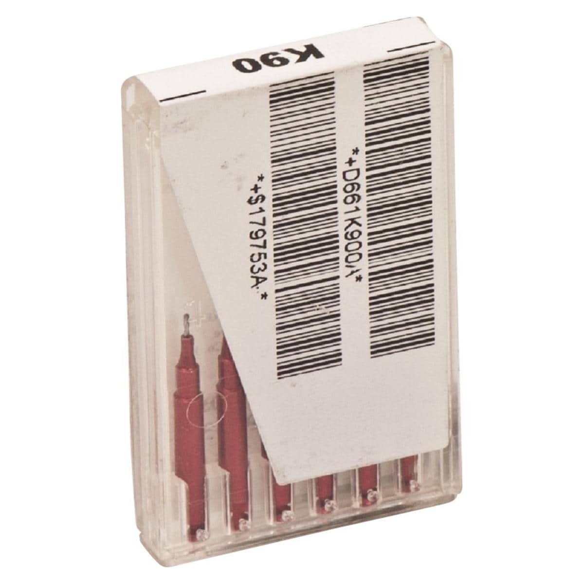 Kodex drills TMS Minikin - K-91 rood - lang (0,425 x 1,5 mm), 6 stuks