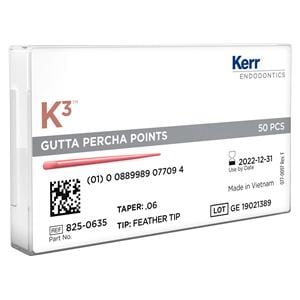 K3 Gutta Percha - Taper .06 20