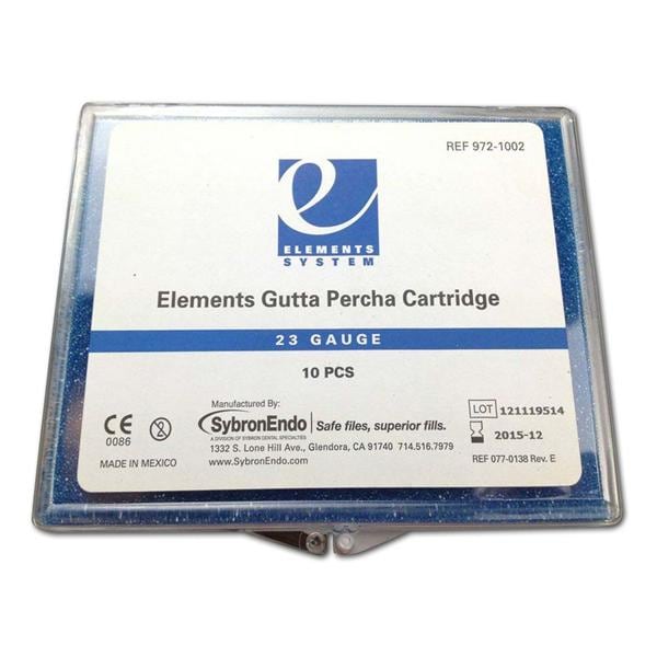 cartouches Elements Gutta Percha - 23G medium (972-1002), 10 cartouches