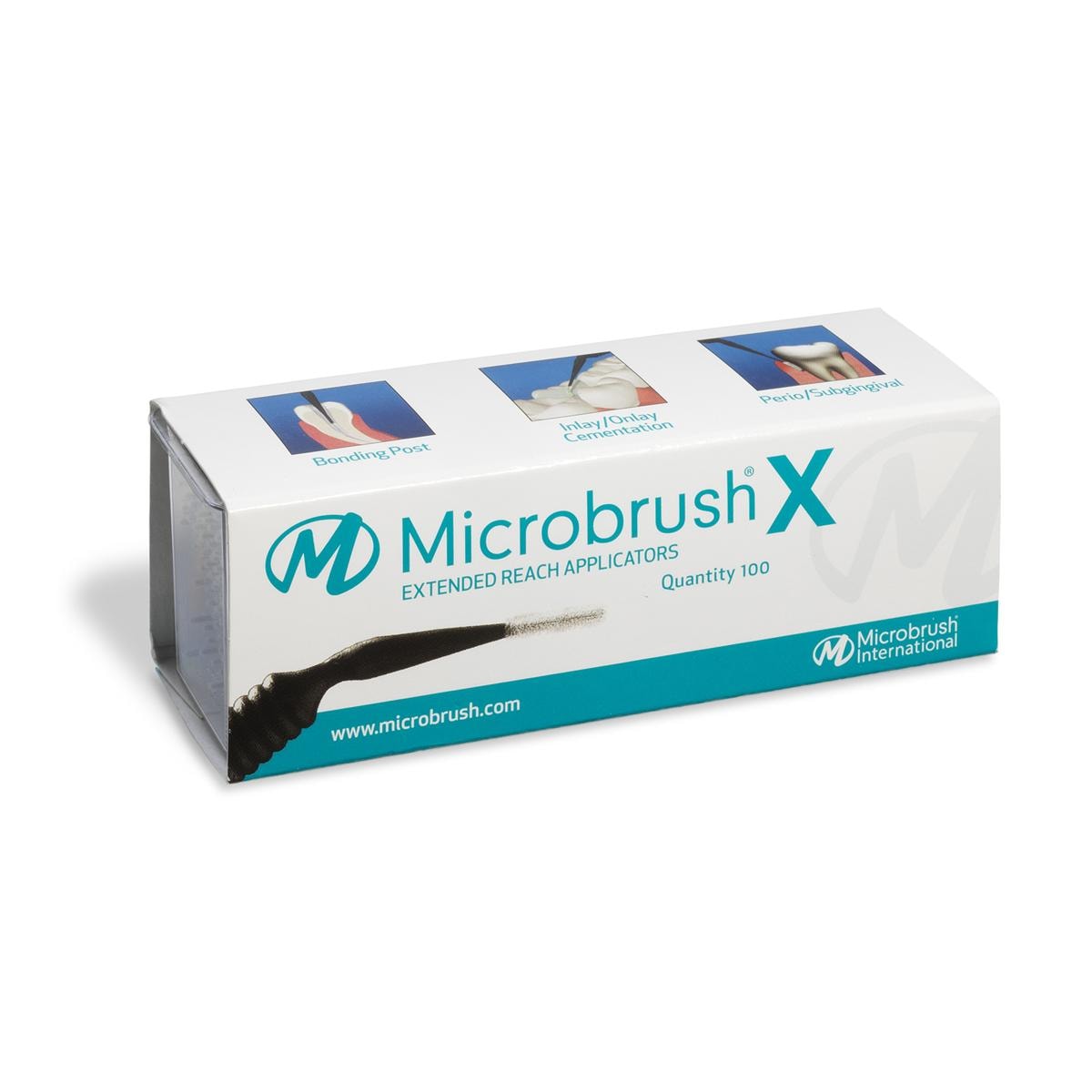 Microbrush X zwart - navulling - PX100 - zwart, 100 stuks