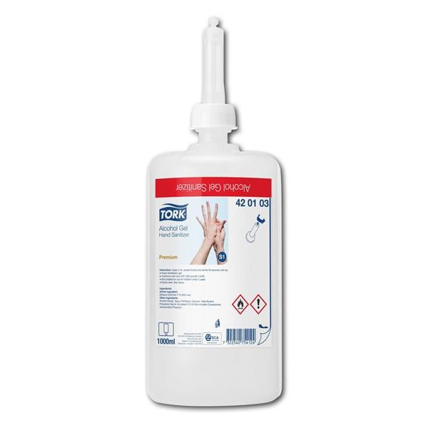 Tork Alcohol Gel Hand Sanitizer (Biocide) - Flacon, 1 litre - 420103