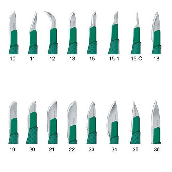 Disposable Scalpels safety heft - figuur 15, per 10st.