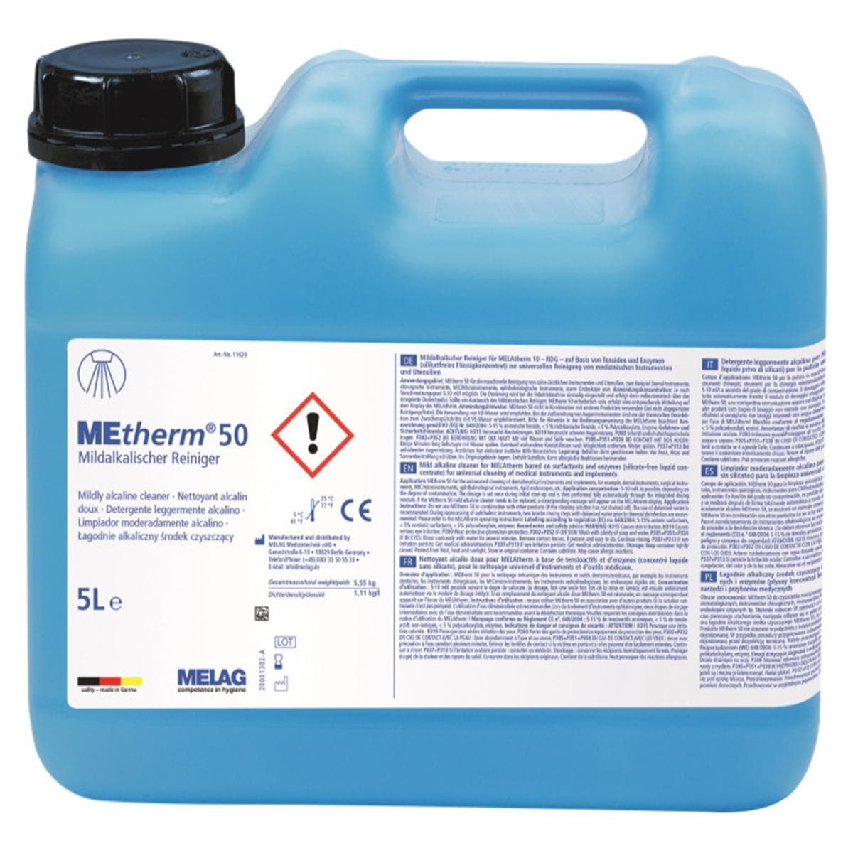 MEtherm 50 mild alkalische reiniger - REF. 11620 - Can, 5 liter