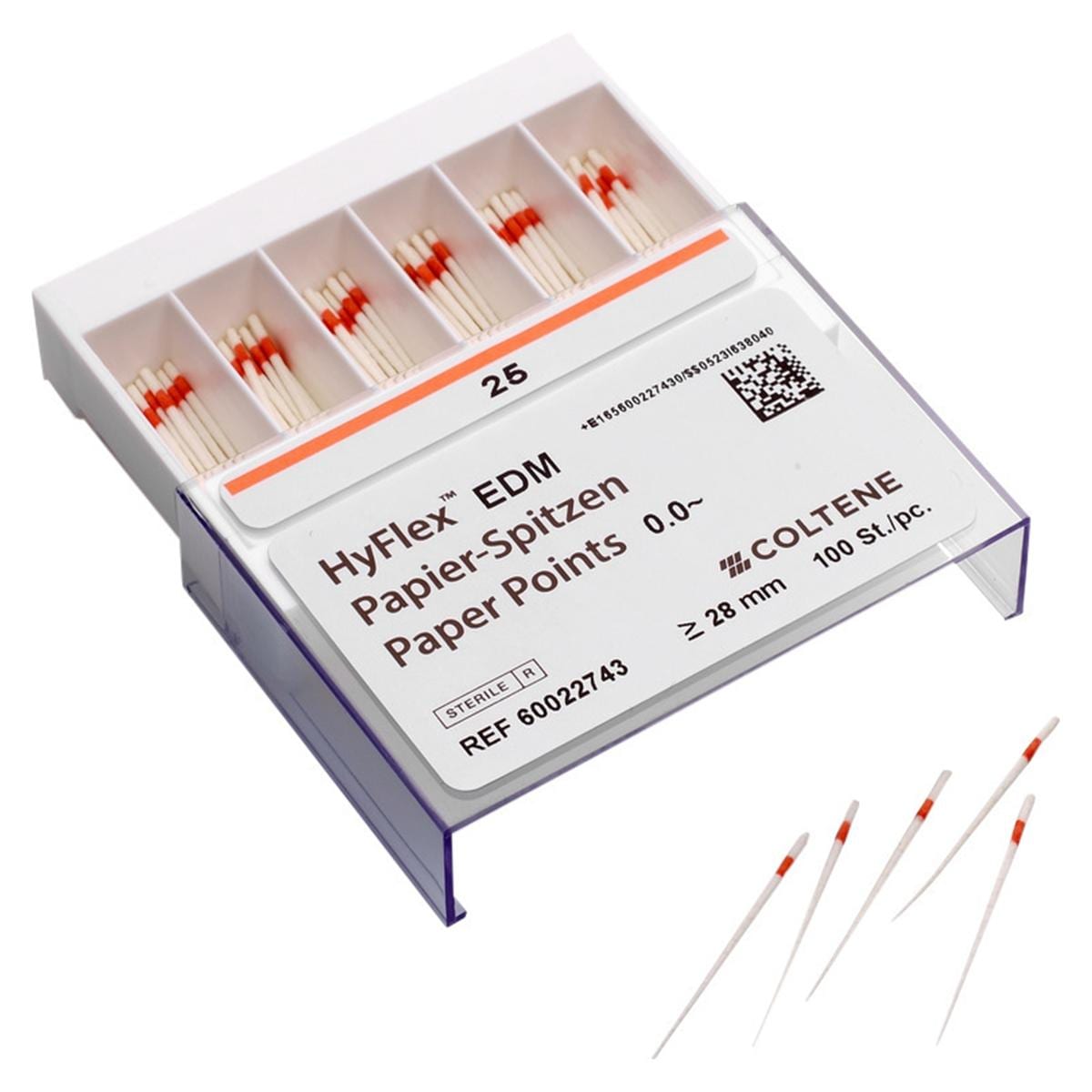 Hyflex EDM paperpoints - ISO 025/~, 100 stuks