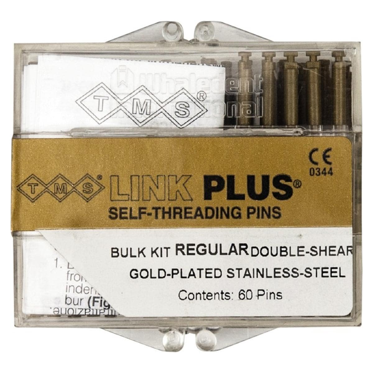 TMS Link Plus Regular - Double-shear Goldplated - EL752-60, Bulk kit 60 stuks