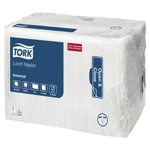 Tork Lunch Napkin serviettes blanches - Emballage, 500 pcs