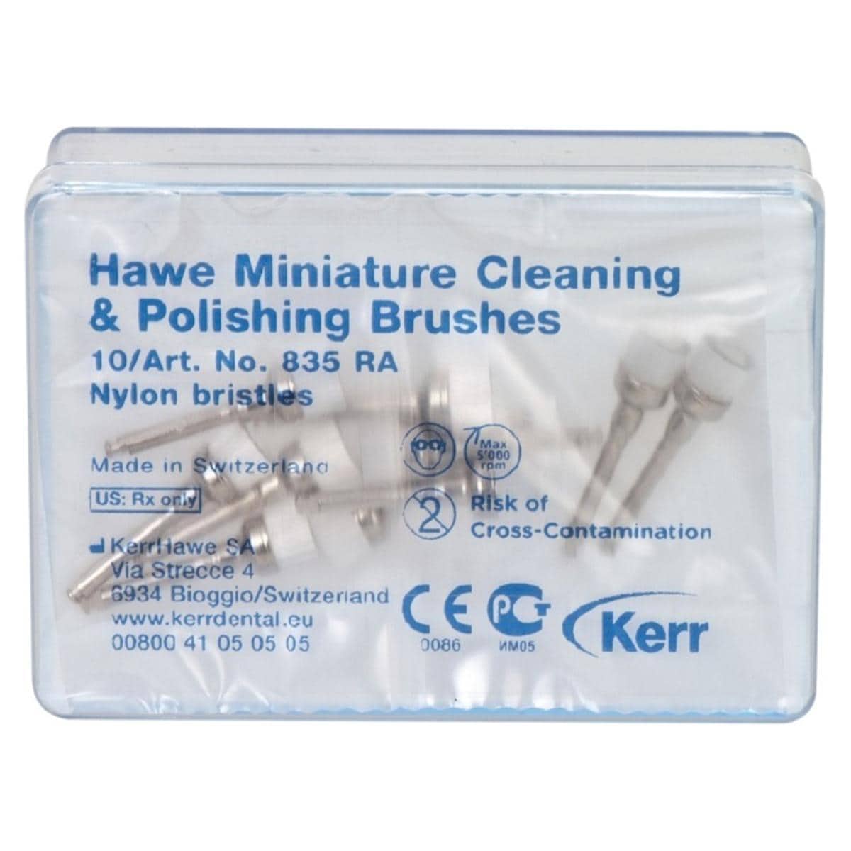 Hawe Miniature Polishing Brushes CA - 835 nylon, 10 pcs