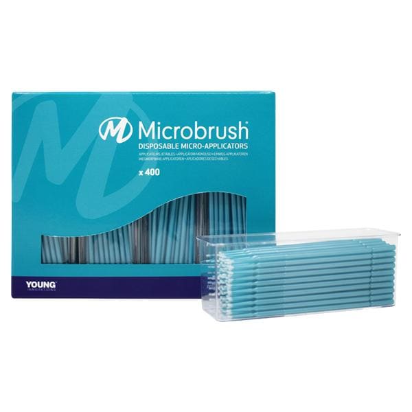 Microbrush Plus navulling voor Dispenser - Ultrafine (0,5 mm) turquoise, 4x 100 stuks