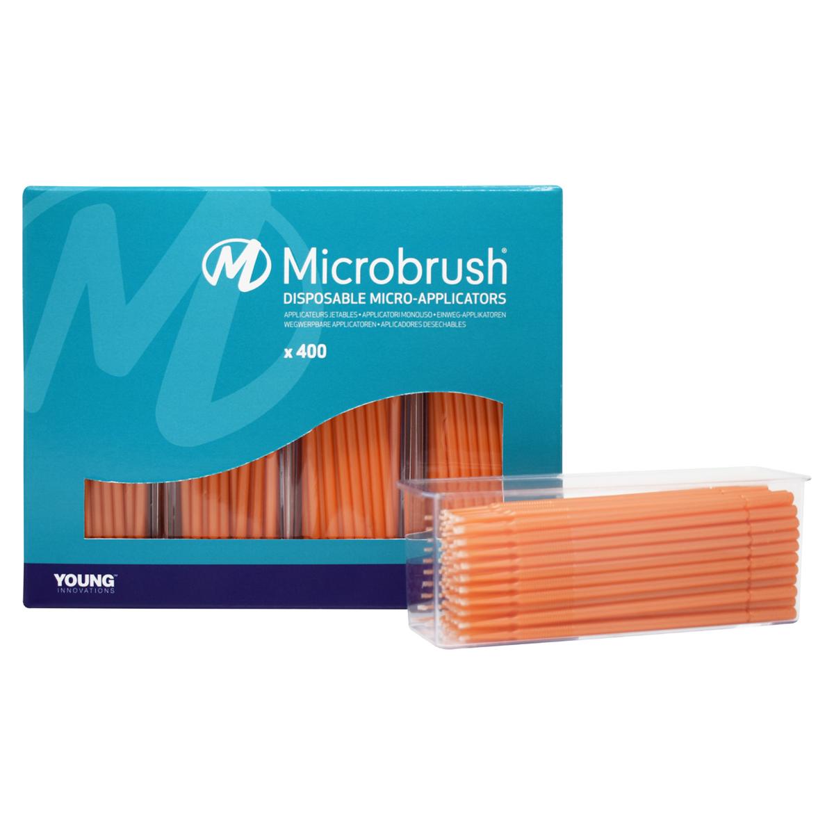 Microbrush Plus navulling voor Dispenser - Ultrafine (0,5 mm) oranje, 4x 100 stuks