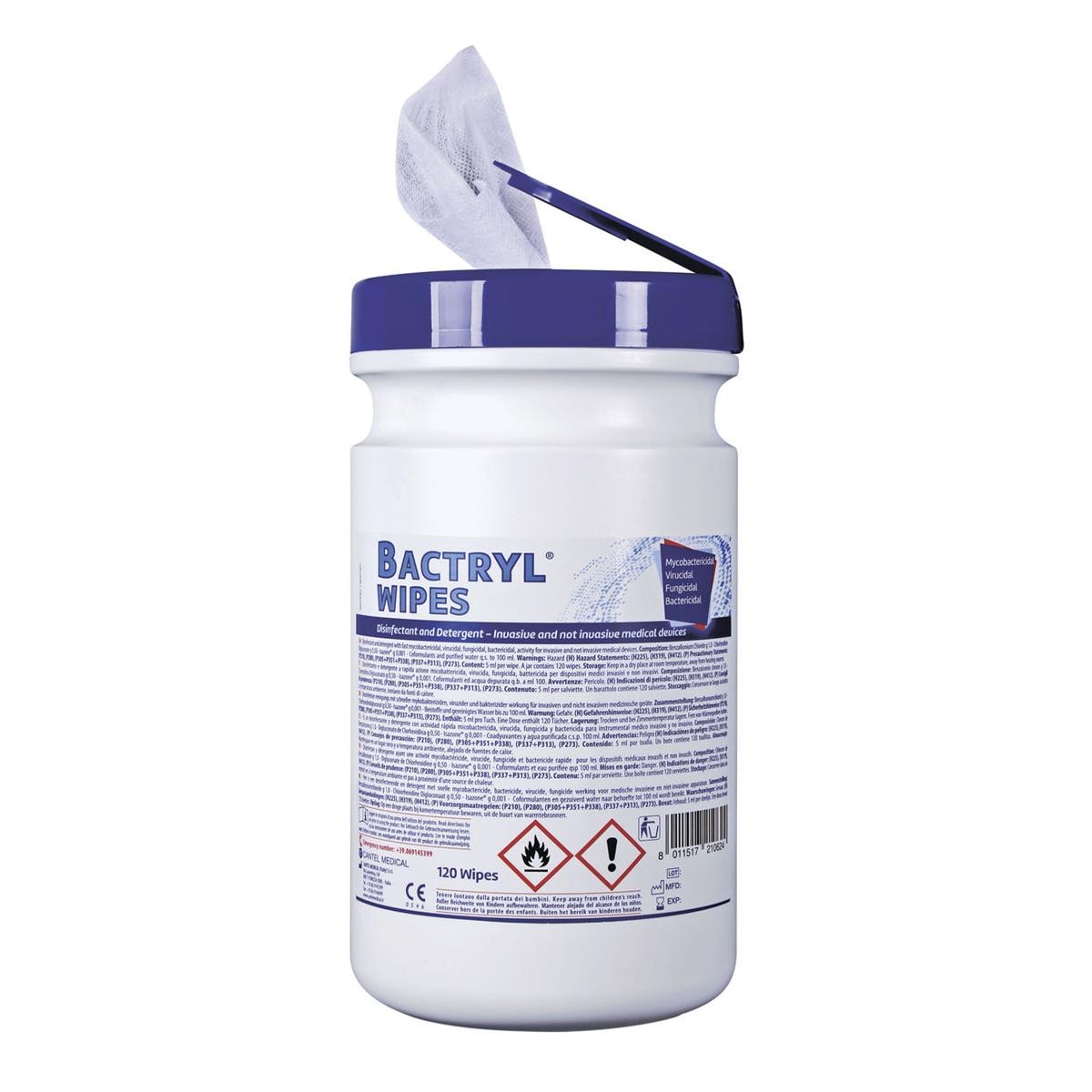 Bactryl Wipes - Distributeur de 100 lingettes