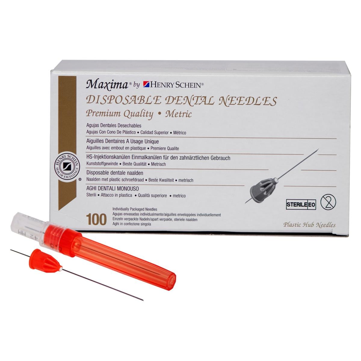 Injectienaalden - 25G rood, long  0,5 x 42 mm