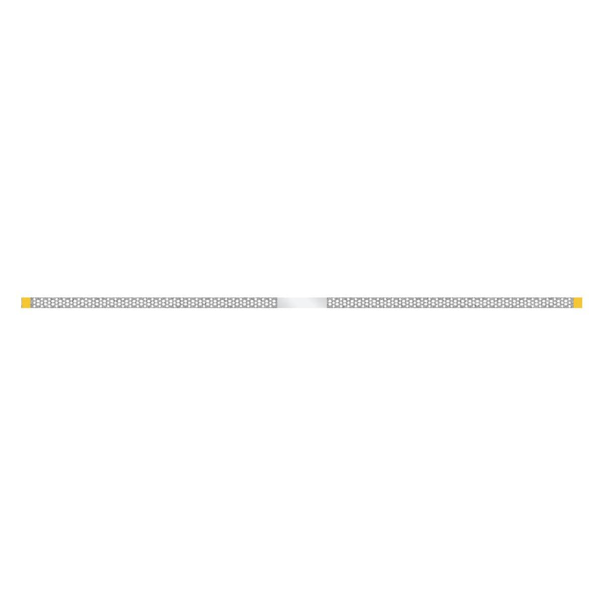 Bandes diamantes perfores simple face 2,5 mm, longueur 148 mm - SSP-25XF jaune - paisseur 0.11 mm