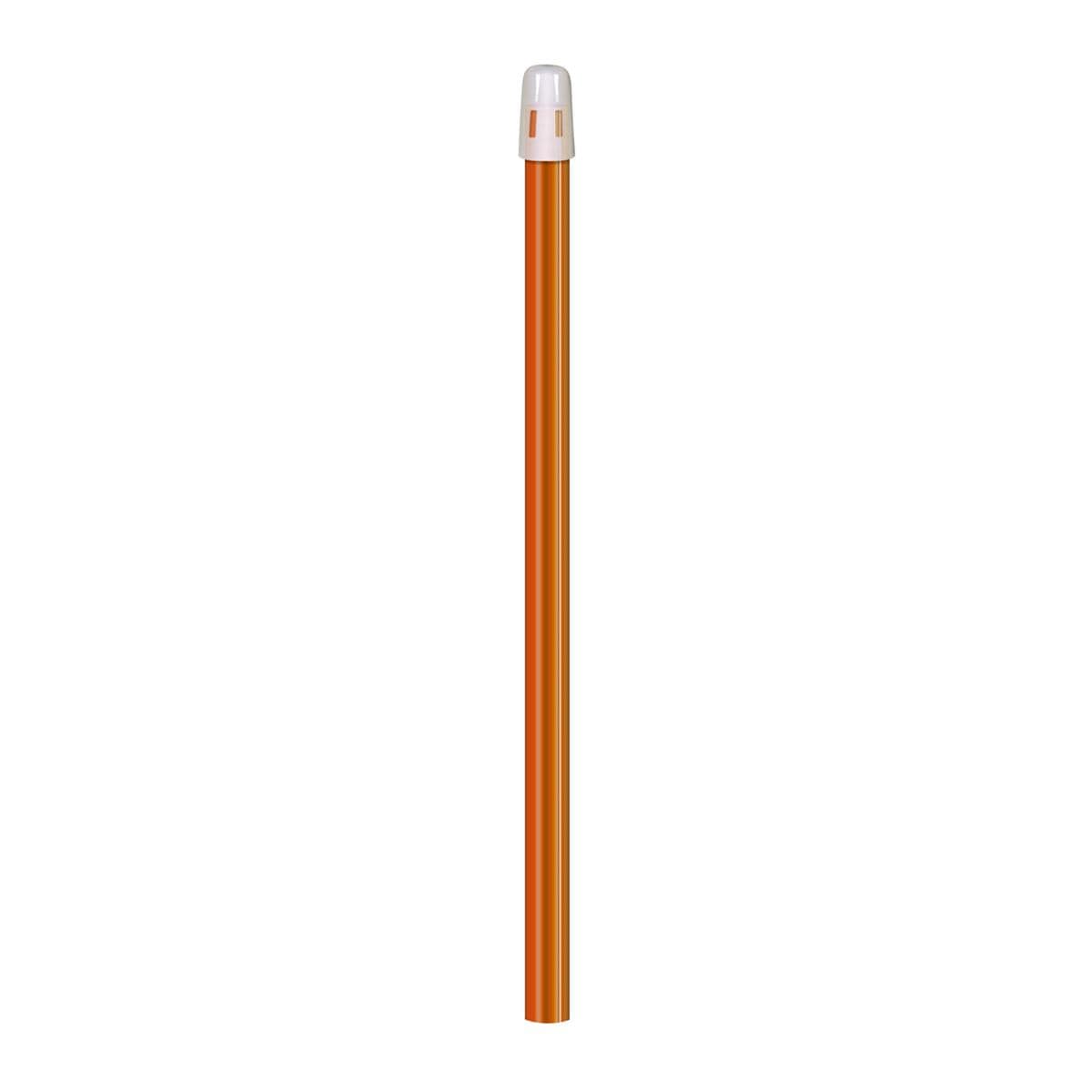 Speekselzuigers met afneembare dop (13 cm) - Oranje, 100 stuks