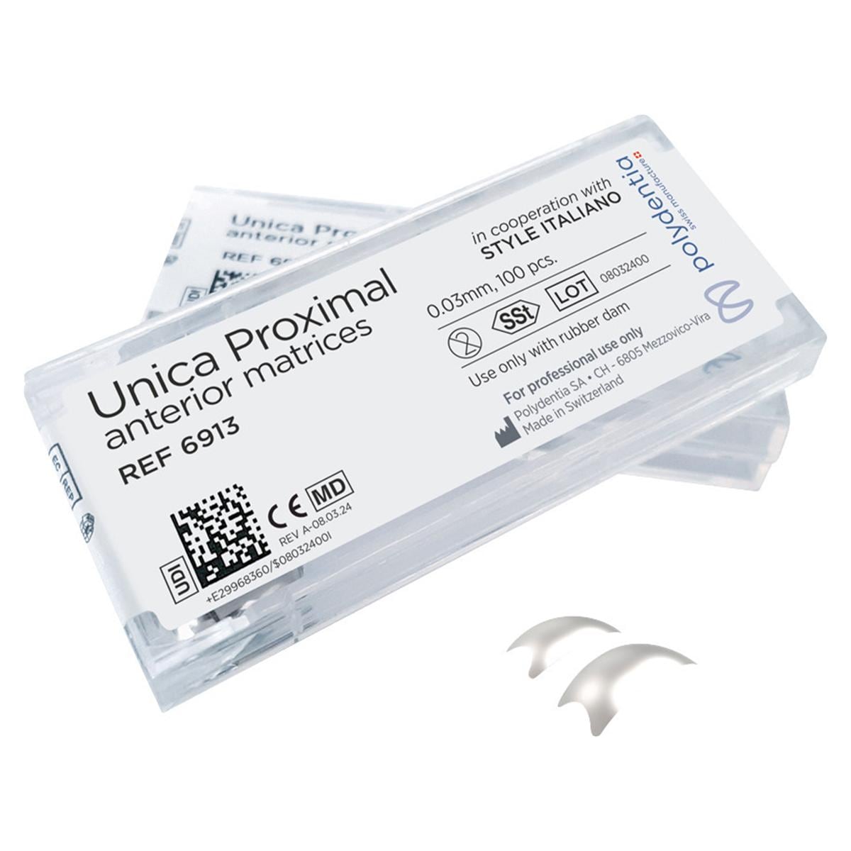 Matrices antrieures Unica Proximal - Standard 0,03 mm, 100 pcs