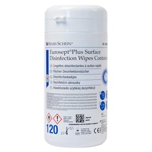 EuroSept Xtra Surface Disinfection Wipes XS - Container, 120 wipes, 13 x 20 cm