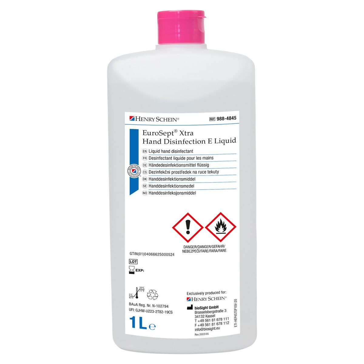 EuroSept Xtra Hand Disinfection E Liquid - Fles, 1 Liter
