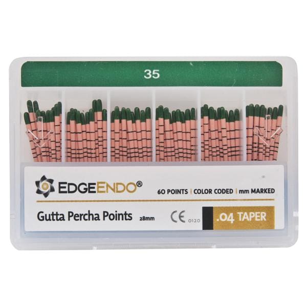EdgeFile X7 Guttapercha points - Taper 04, ISO 35 (groen) 60 stuks