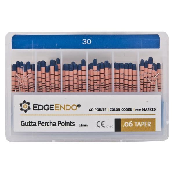 EdgeFile X7 Guttapercha points - Taper 06, ISO 30 (blauw) 60 stuks