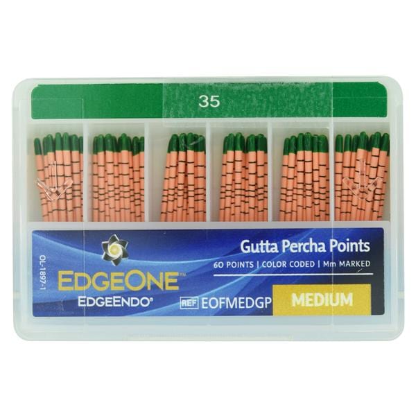 EdgeOne Fire Gutta Percha Point - Medium, 60 stuks